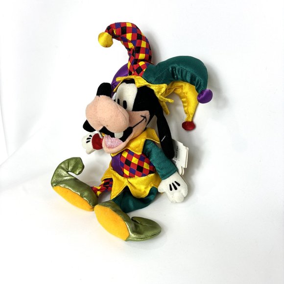 Disney Jester Goofy Mini Bean Bag Plush Tag Vtg NWT - Picture 4 of 9
